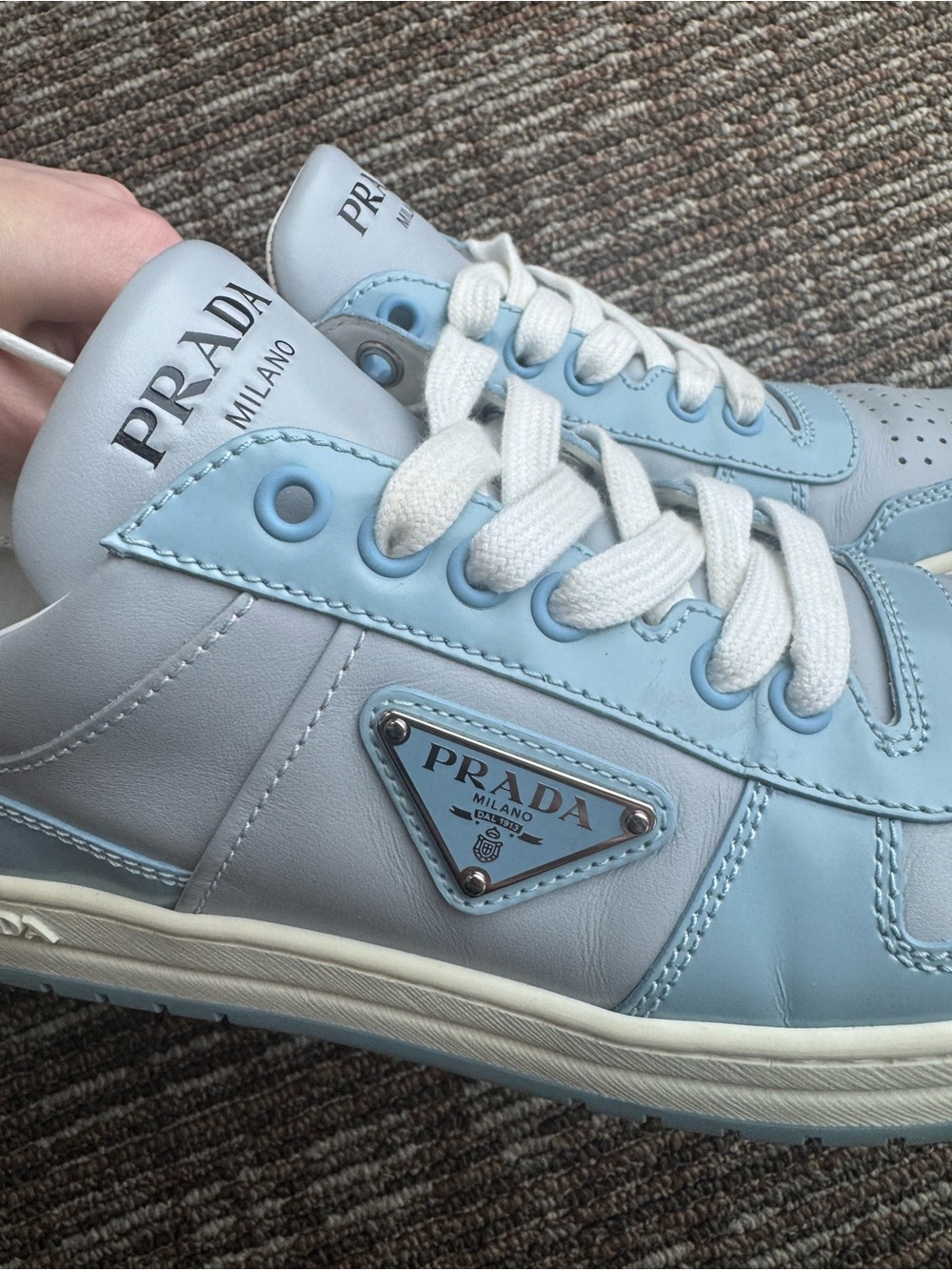 Prada Leather Sneakers - Picture 7 of 11